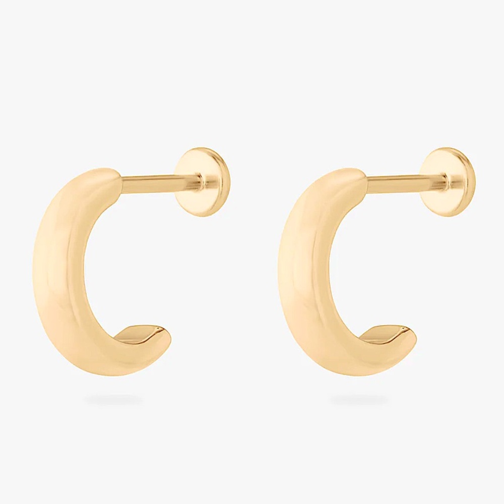 NWT STUDS CHUNKY FLATBACK HUGGIE SET OF 2